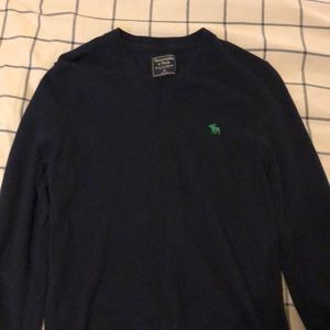 Men’s Abercrombie & Fitch Navy Green Logo Sweater
